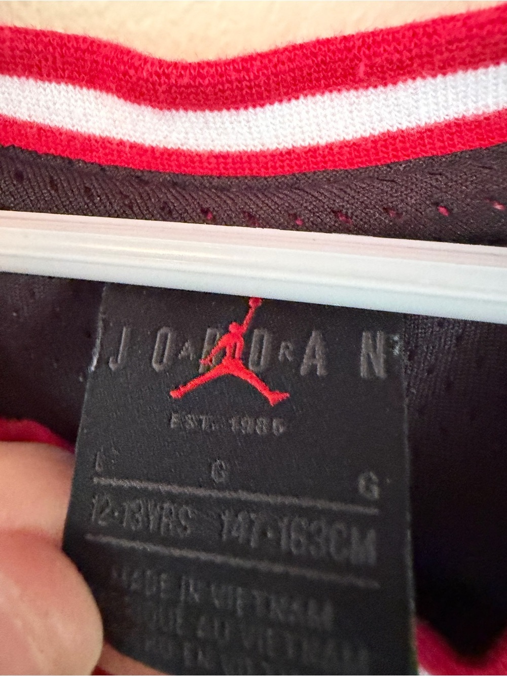 Jordan Black Jersey with Red & White Trim - Picture 4 of 4